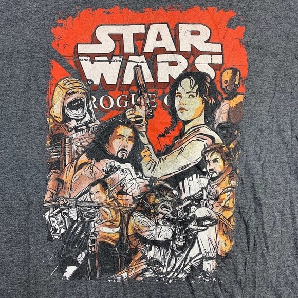 Star Wars Rogue One Graphic Tee Thrifted Vintage Style Size 2XL - Picture 4 of 8